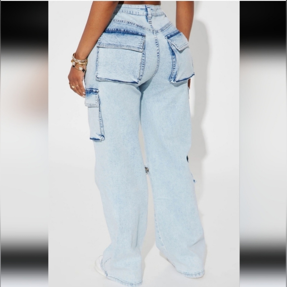 Women's Stretch Cargo Jeans 18